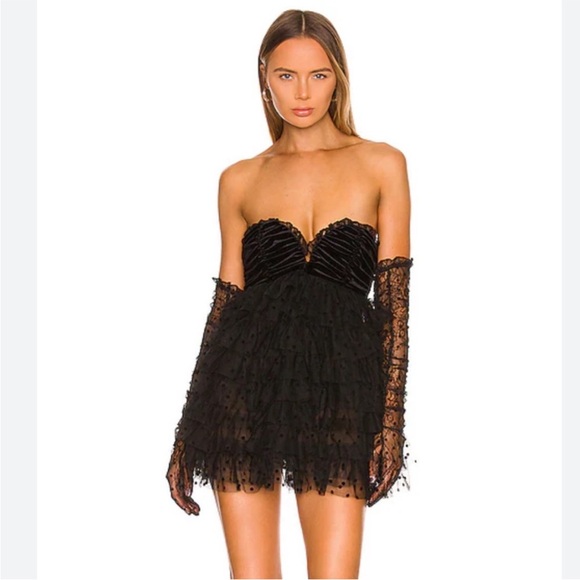 For Love And Lemons Dresses & Skirts - NWT For Love And Lemons Black Off Shoulder Jourdan Dress